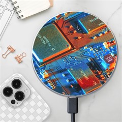 Gray Circuit Board Electronics Electronic Components Microprocessor Wireless Fast Charger(white) by Bakwanart