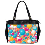 Circles Art Seamless Repeat Bright Colors Colorful Oversize Office Handbag (2 Sides) Front