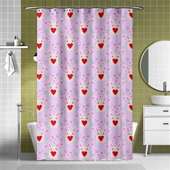 Easter Easter Bunny Hearts Seamless Tile Cute Shower Curtain 48  X 72  (small)  by 99art