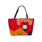 Flowers Abstract Art Painting Classic Shoulder Handbag Back