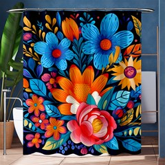 Flowers Bloom Spring Colorful Artwork Decoration Shower Curtain 60  X 72  (medium)  by 99art