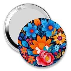 Flowers Bloom Spring Colorful Artwork Decoration 3  Handbag Mirrors by 99art