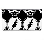 Black And White Deadhead Grateful Dead Steal Your Face Pattern Pencil Case Front