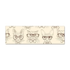 Seamless Pattern Hand Drawn-cats-with Hipster Accessories Sticker Bumper (10 Pack) by Vaneshart