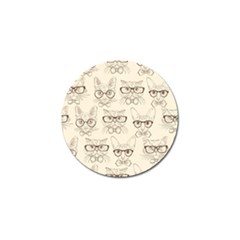 Seamless Pattern Hand Drawn-cats-with Hipster Accessories Golf Ball Marker (4 Pack) by Vaneshart