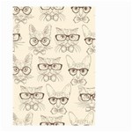 Seamless Pattern Hand Drawn-cats-with Hipster Accessories Small Garden Flag (Two Sides) Front