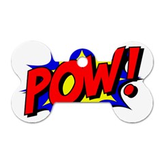 Pow Comic Comic Book Fight Dog Tag Bone (two Sides) by 99art