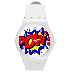 Pow Comic Comic Book Fight Round Plastic Sport Watch (m) by 99art