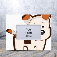 Animation-dog-cute-cartoon-drawing White Tabletop Photo Frame 4 x6  by 99art