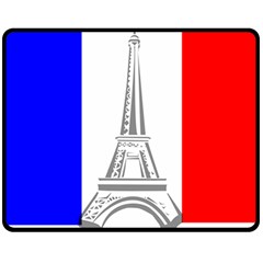 Eiffel-tower-france-flag-tower- Fleece Blanket (medium) by 99art