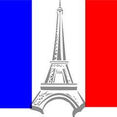 Eiffel-tower-france-flag-tower- Play Mat (square) by 99art