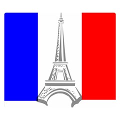 Eiffel-tower-france-flag-tower- Premium Plush Fleece Blanket (small) by 99art