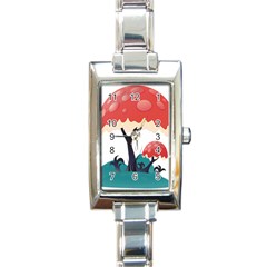 Tree-art-trunk-artwork-cartoon Rectangle Italian Charm Watch by 99art