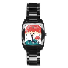 Tree-art-trunk-artwork-cartoon Stainless Steel Barrel Watch by 99art