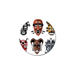 Tribal-masks-african-culture-set Golf Ball Marker by 99art