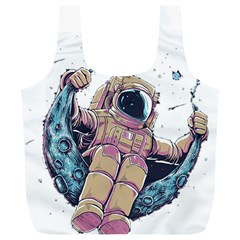 Drawing-astronaut Full Print Recycle Bag (xl) by 99art