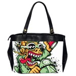 Scooter-motorcycle-graffiti Oversize Office Handbag (2 Sides) Back