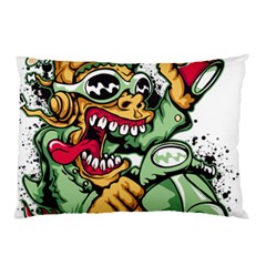 Scooter-motorcycle-graffiti Pillow Case (two Sides) by 99art