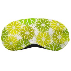 Flowers Green Texture With Pattern Leaves Shape Seamless Sleeping Mask by danenraven