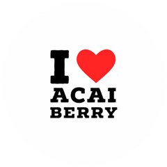 I Love Acai Berry Wooden Puzzle Round by ilovewhateva