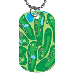 Golf Course Par Golf Course Green Dog Tag (two Sides) by Cowasu