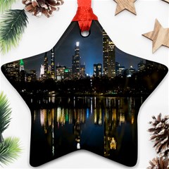 New York Night Central Park Skyscrapers Skyline Star Ornament (two Sides) by Cowasu