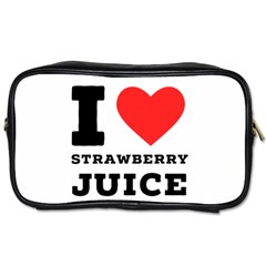 I Love Strawberry Juice Toiletries Bag (two Sides) by ilovewhateva