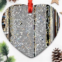 Manuscript Lost Pages Lost History Heart Ornament (two Sides) by Bangk1t