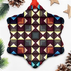 Symmetry Geometric Pattern Texture Snowflake Ornament (two Sides) by Bangk1t