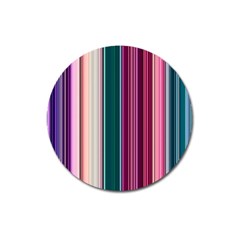 Vertical Line Color Lines Texture Magnet 3  (round) by Bangk1t