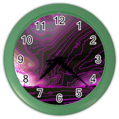 Pink Storm Pink Lightning Color Wall Clock by Bangk1t