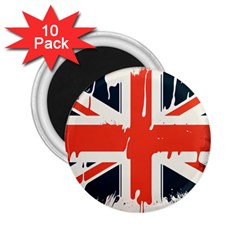 Union Jack England Uk United Kingdom London 2 25  Magnets (10 Pack)  by Bangk1t