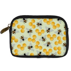 Honey Bee Bees Pattern Digital Camera Leather Case by Ndabl3x