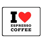 I love espresso coffee Two Sides Fleece Blanket (Small) 45 x34  Blanket Front