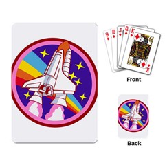 Badge-patch-pink-rainbow-rocket Playing Cards Single Design (rectangle) by Wav3s