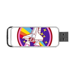 Badge-patch-pink-rainbow-rocket Portable Usb Flash (two Sides) by Wav3s