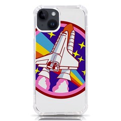 Badge-patch-pink-rainbow-rocket Iphone 14 Tpu Uv Print Case by Wav3s