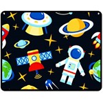 Space Seamless Pattern Fleece Blanket (Medium) 60 x50  Blanket Front