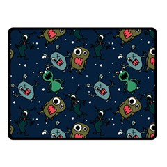 Monster-alien-pattern-seamless-background Two Sides Fleece Blanket (small) by Wav3s