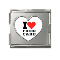 I Love Fried Cake  Mega Link Heart Italian Charm (18mm) by ilovewhateva