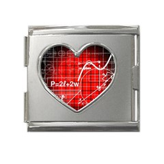 Geometry Mathematics Cube Mega Link Heart Italian Charm (18mm) by Ndabl3x