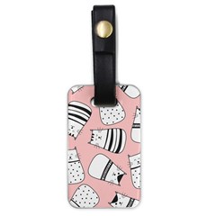 Cute Cats Cartoon Seamless-pattern Luggage Tag (one Side) by Vaneshart