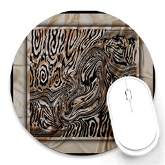 Zebra Abstract Background Round Mousepad by Vaneshop