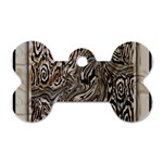 Zebra Abstract Background Dog Tag Bone (Two Sides) Front