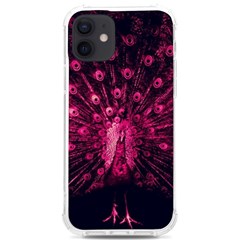 Peacock Pink Black Feather Abstract Iphone 12/12 Pro Tpu Uv Print Case by Wav3s