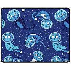 Cat Spacesuit Space Suit Astronaut Pattern Fleece Blanket (medium) by Wav3s