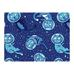 Cat Spacesuit Space Suit Astronaut Pattern Two Sides Premium Plush Fleece Blanket (mini) by Wav3s