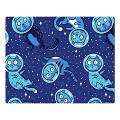 Cat Spacesuit Space Suit Astronaut Pattern Two Sides Premium Plush Fleece Blanket (large) by Wav3s