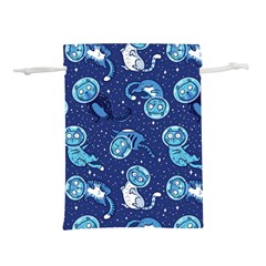 Cat Spacesuit Space Suit Astronaut Pattern Lightweight Drawstring Pouch (l) by Wav3s