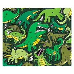 Dino Kawaii Two Sides Premium Plush Fleece Blanket (small) by Wav3s